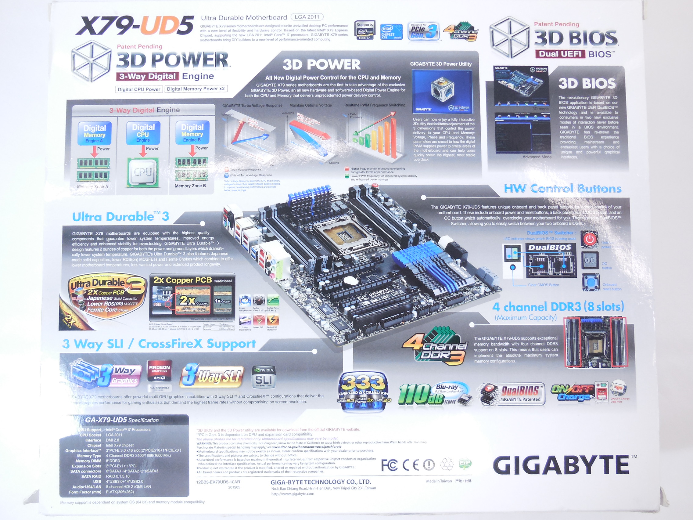 Материнская плата GIGABYTE GA-X79-UD5 RTL - Pic n 269406