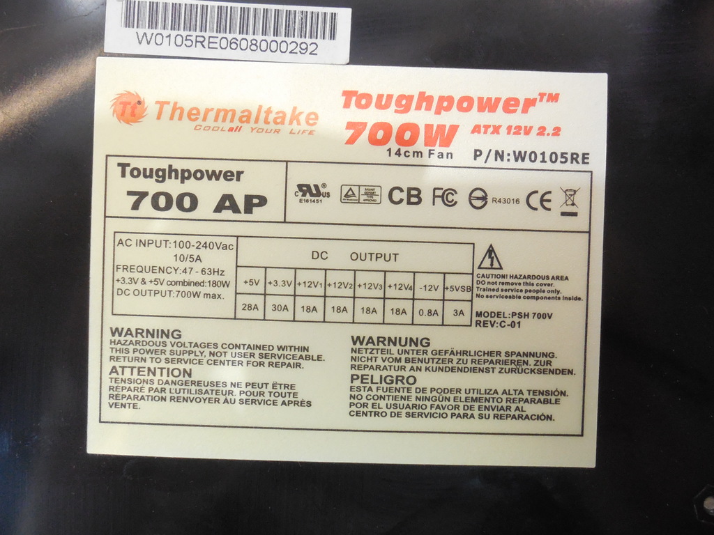 Блок питания Thermaltake Toughpower 700 AP 700W - Pic n 278752