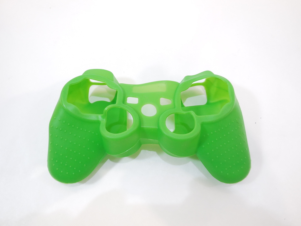 Силиконовый защитный чехол на геймпад PS3 Зелёный - Pic n 278761