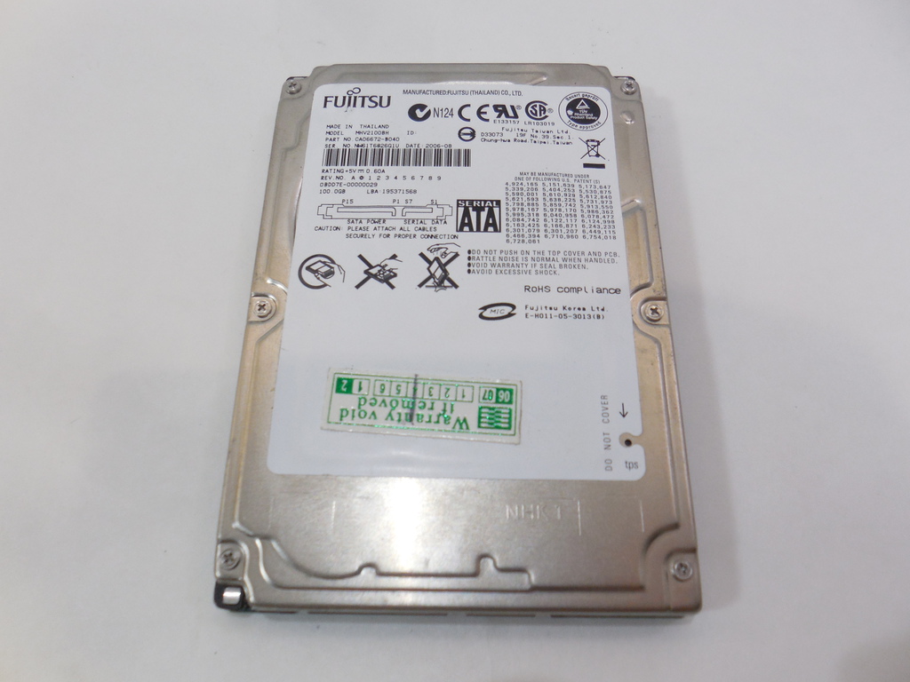 Жесткий диск для ноутбука HDD 100 Gb SATA150 - Pic n 249773