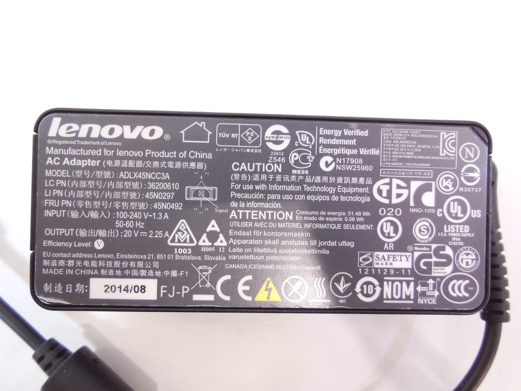 Блок питания оригинал Lenovo ADLX45NCC3A - Pic n 284499