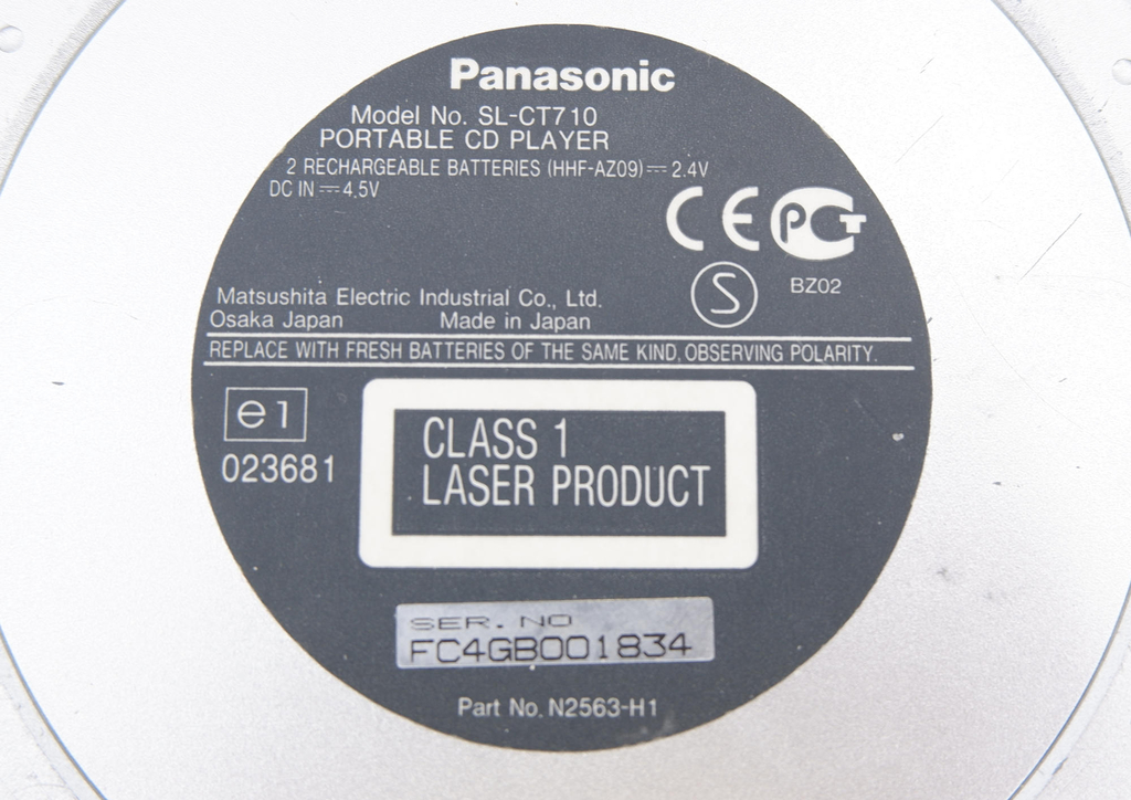 Портативный CD-плеер Panasonic SL-CT710 - Pic n 297991