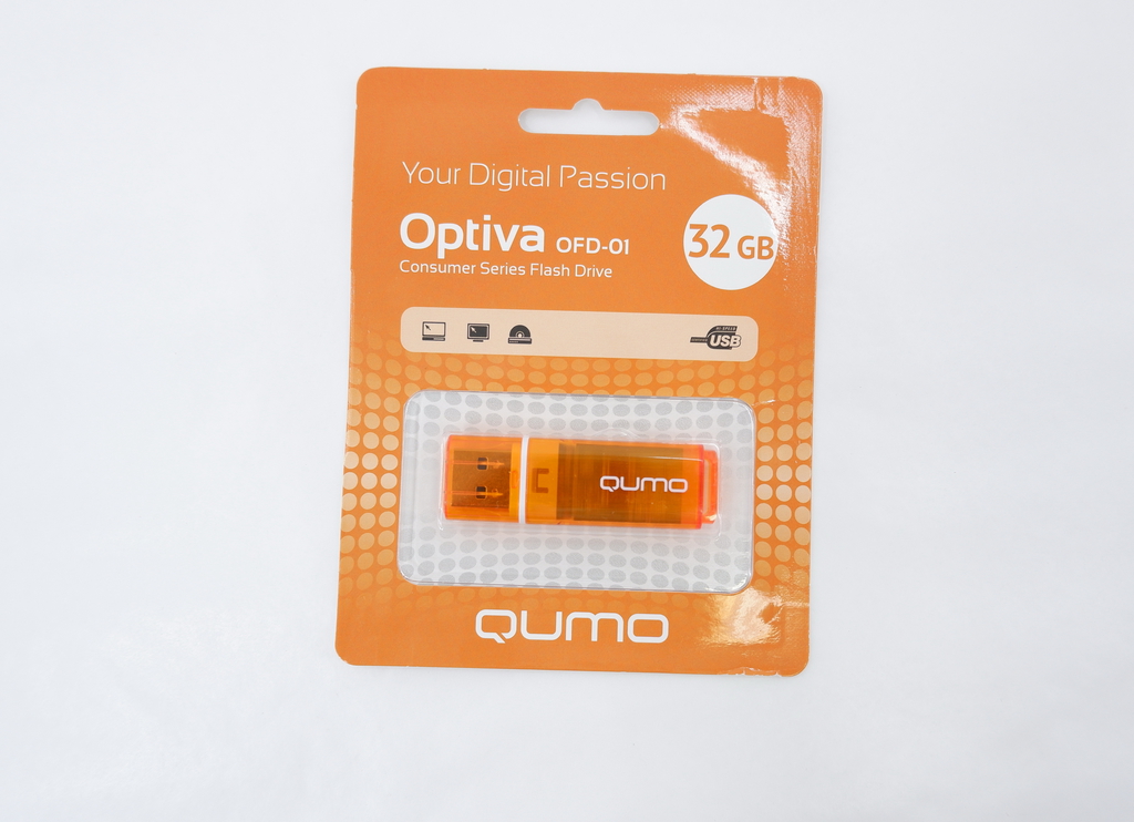 Флешка Qumo Optiva 01 Flash Drive оранжевая 16Гб  - Pic n 301466