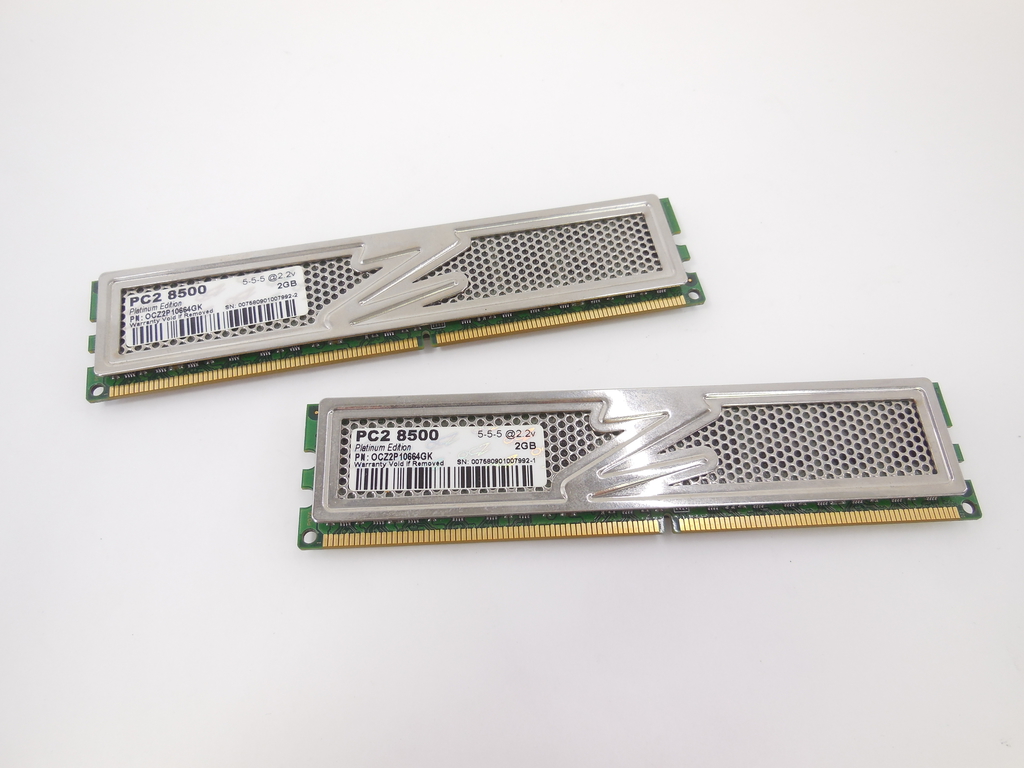 Модуль памяти DDR2 1066 PC2-8500 4Gb KIT (2x2Gb) OCZ OCZ2P10664GK Platinum Edition /Радиаторы охлаждения - Pic n 307058