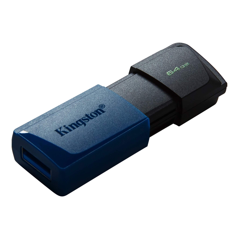 Флеш Диск Kingston 64Gb DataTraveler Exodia M DTXM/64GB USB3.2 черный/синий - Pic n 307417