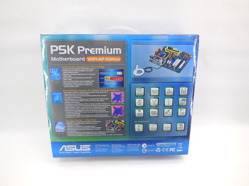 Новая коллекционная материнская плата Socket 775 ASUS P5K Premium Wi-Fi-AP Edition - Pic n 309098