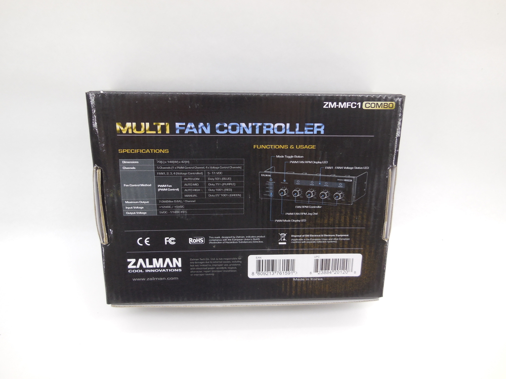 Контроллер вентиляторов с панелью 5.25" ZALMAN ZM-MFC1 Combo - Pic n 309100