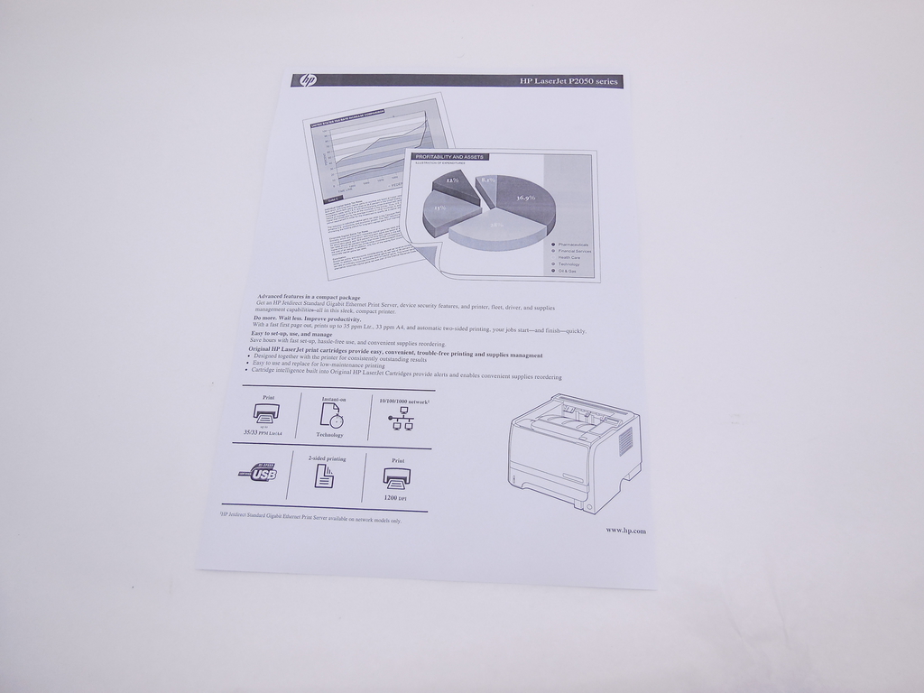 Принтер лазерный HP LaserJet P2055dn Остаток тонера 21% - Pic n 302949