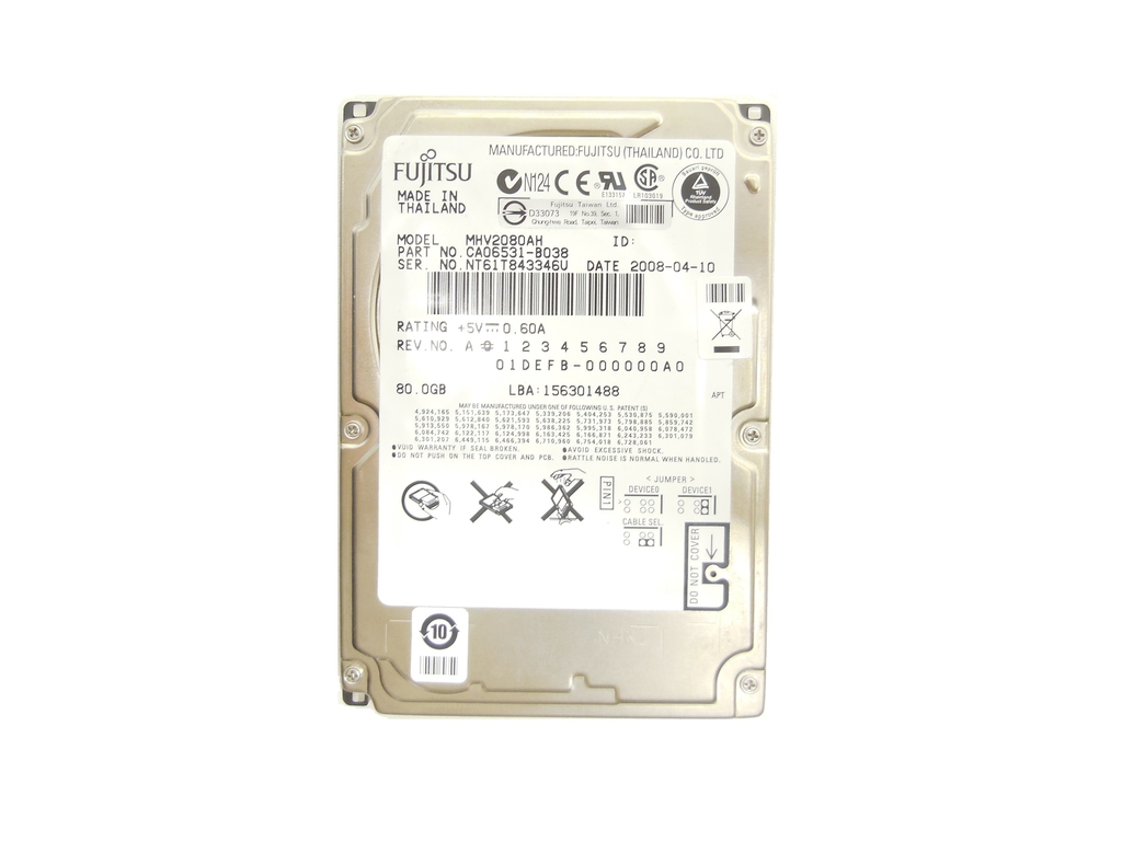 Жесткий диск 2.5" HDD IDE 80Gb Fujitsu MHV2080AH - Pic n 309848