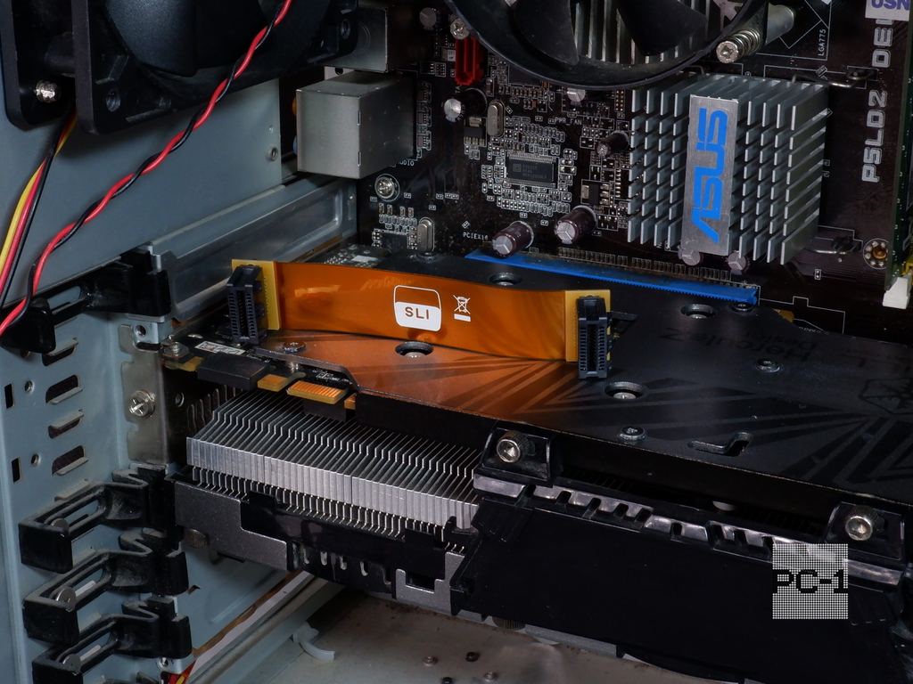 8см. Шлейф объединения видеокарт SLI гибкий Мост ASUS NVIDIA Bridge 26pin. Золотистый. - Pic n 42334