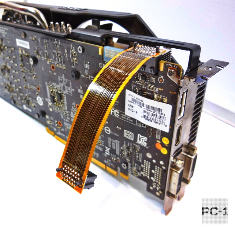 8см. Шлейф объединения видеокарт SLI гибкий Мост ASUS NVIDIA Bridge 26pin. Золотистый. - Pic n 42334