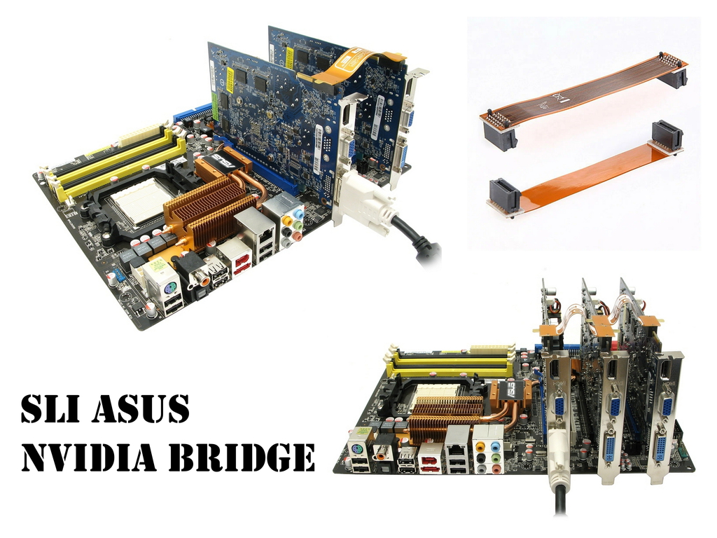 8см. SLI Bridge Шлейф объединения видеокарт SLI гибкий Мост ASUS NVIDIA Bridge 26pin. Золотистый. - Pic n 42334