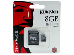 Карта памяти microSDHC 8GB Kingston