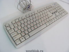 Клавиатура PS/2, б/у, белая, в ассортименте