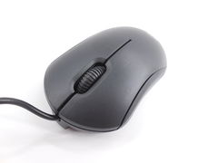 Мышь оптическая проводная Ritmix ROM-111 USB Black 800 dpi, Для правой и левой руки, 3 кнопки, Колесо прокрутки, кабель 1,2м