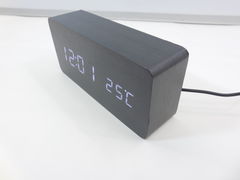 Деревянные часы-будильник c LED подсветкой и - Pic n 268889