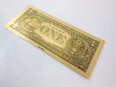 Золотое клише купюры 1 доллар  - Pic n 270952