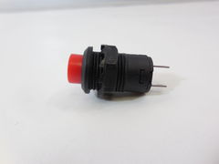 Кнопочный переключатель с фиксацией 2pin 1. 5А, 250В схема контактов SPST, схема работы ON-OFF, диаметр 15мм красная