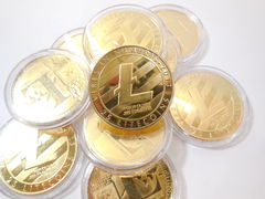 Сувенирная крипто монета LiteCoin Золотая - Pic n 273784