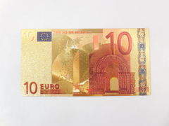 Сувенирное золотое клише банкноты 10 Евро