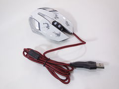 USB Мышь игровая Ritmix c подсветкой белая