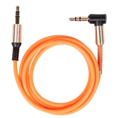 Г-образный Аудио кабель с пружиной 3.5 мм Orange