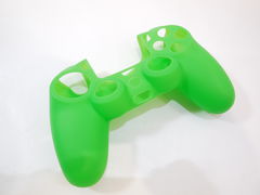 Силиконовый защитный чехол на геймпад PS4 Зелёный - Pic n 278204