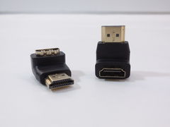Угловой адаптер Down HDMI to HDMI угловой поворот 90 градусов вниз переходник штекер-гнездо. Для установки аппаратуры близко к стене для кабеля HDMI