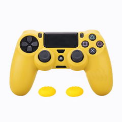 Силиконовый защитный чехол на геймпад PS4 Жёлтый
