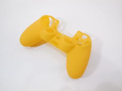 Силиконовый защитный чехол на геймпад PS4 Жёлтый - Pic n 278756