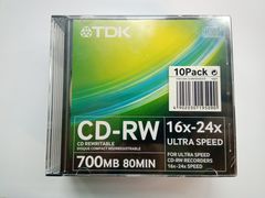 Диск CD-RW 700Mb TDK 