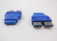 Переходник USB3.0 19pin на 2 порта USB3.0 Type A