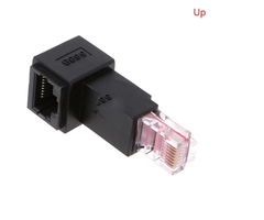 Качество! Угловой адаптер RJ45 для LAN категории CAT6 поворот UP вверх. Нужен когда оборудование стоит близко к стене. Male to Female Lan Ethernet Net