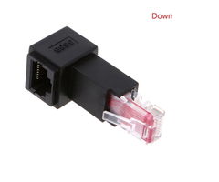 Качество! Угловой адаптер RJ45 для LAN категории CAT6 поворот Down вниз. Нужен когда оборудование стоит близко к стене. Male to Female Lan Ethernet Ne