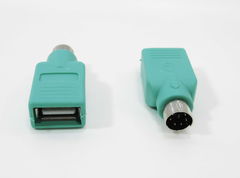 Переходник USB -&gt; PS/2 для мыши зелёный