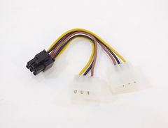 Переходник дополнительного питание для видеокарт 2 molex — PCI-e 6pin, 14G000602502 Адаптер дополнительного питание видеокарты PCI-e к блоку питания