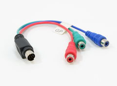 ASUS 14G010005102 TV-OUT кабель-переходник для видеокарт вывод изображения на телевизор 3xRCA мама 7Pin TV RCA RGB