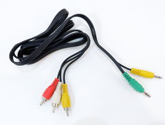 Аудио-видео кабель 2jack 3.5 to 3RCA 1.5 метра