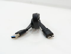 Кабель USB 3.0 Am-микро B плоский 0.5 метр, чёрный