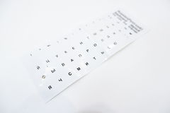 Прозрачны стикеры на клавиатуру Русские Black