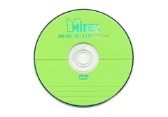 Перезаписываемый оптический диск (Болванка) Mirex DVD минус RW объемом 4.7GB 1шт.