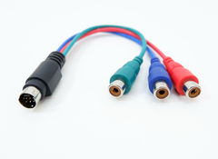 Кабель переходник 7pin S-Video to 3xRGB кабель Male S-Video на RCA Male компонентный кабель для видеокамер TV тюнеров p/n:G01-RCA-21CM-F.