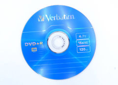 DVD+R Verbatim Slim case, DVD диск однократной записи, скорость 16x, объем 4.7 GB данных / 120 мин видео, цена за 1 штуку