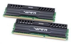 Оперативная память DDR3 16GB 2x8GB Patriot Viper PV316G160C0K, DIMM, PC3-12800, 1600MHz, CL10, 1.5v, XMP, радиатор на чипах