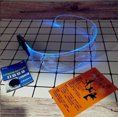 LED неоновые очки Cyberpunk прозрачные 