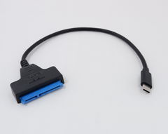 Кабель переходник USB Type-C — SATA 3, для 2.5-дюймовых жестких дисков SSD / HDD к компьютеру ПК или ноутбуку.