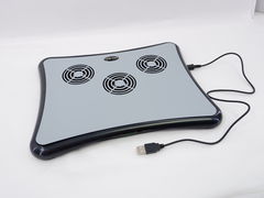 Подставка для ноутбука 12-15 дюймов Notebook Cooling Pad DX-734, USB хаб 4 порта, 3 вентилятора 60мм, размер 300х230х16.8mm