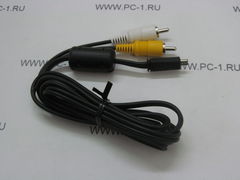 Мультимедийный AV видео кабель для фотоаппаратов и видеокамер AV -> 2xRCA(M)