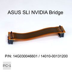 8см. Шлейф объединения видеокарт SLI гибкий Мост ASUS NVIDIA Bridge 26pin. Золотистый. - Pic n 42334
