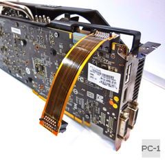 8см. Шлейф объединения видеокарт SLI гибкий Мост ASUS NVIDIA Bridge 26pin. Золотистый. - Pic n 42334